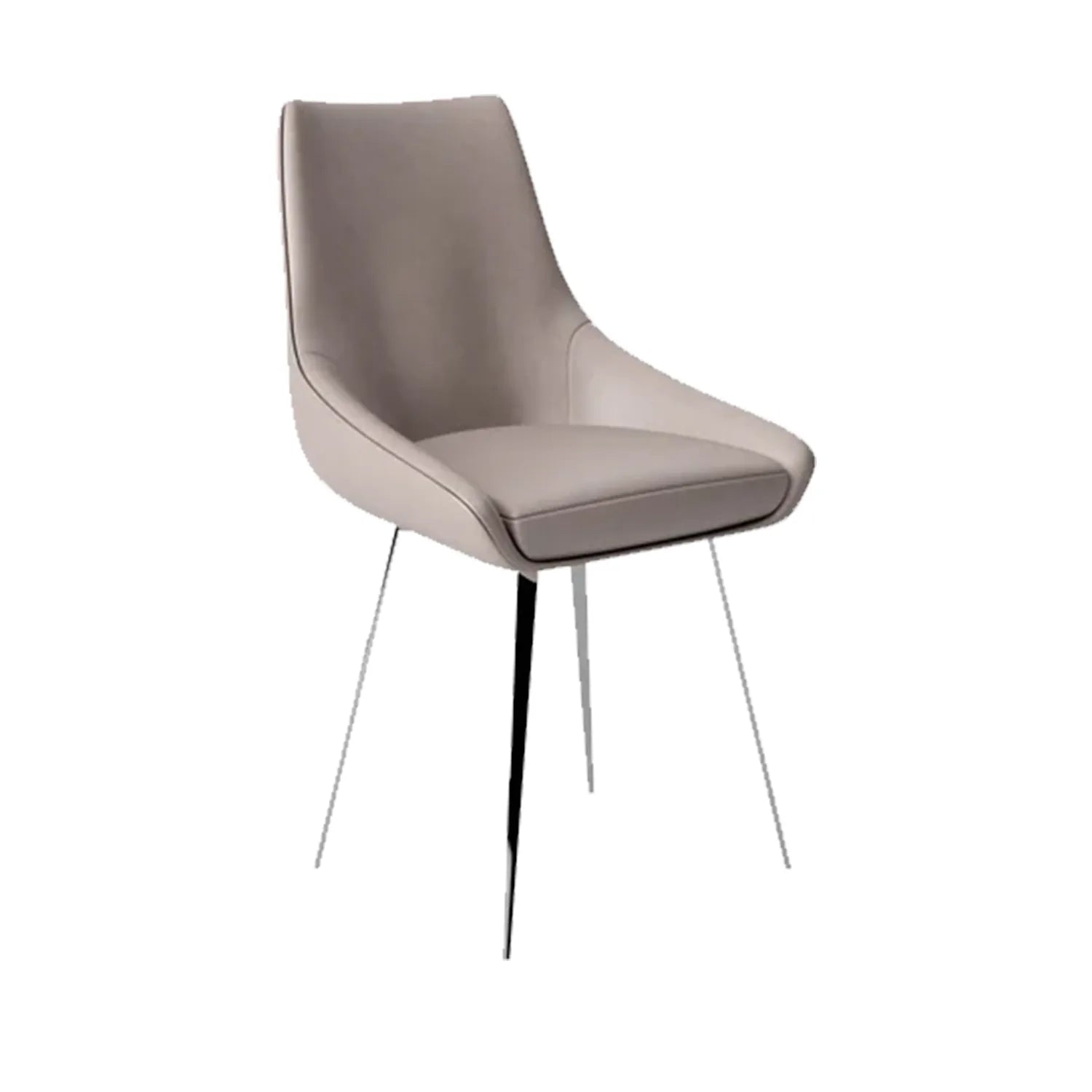 Taupe Leather Dining Chairs