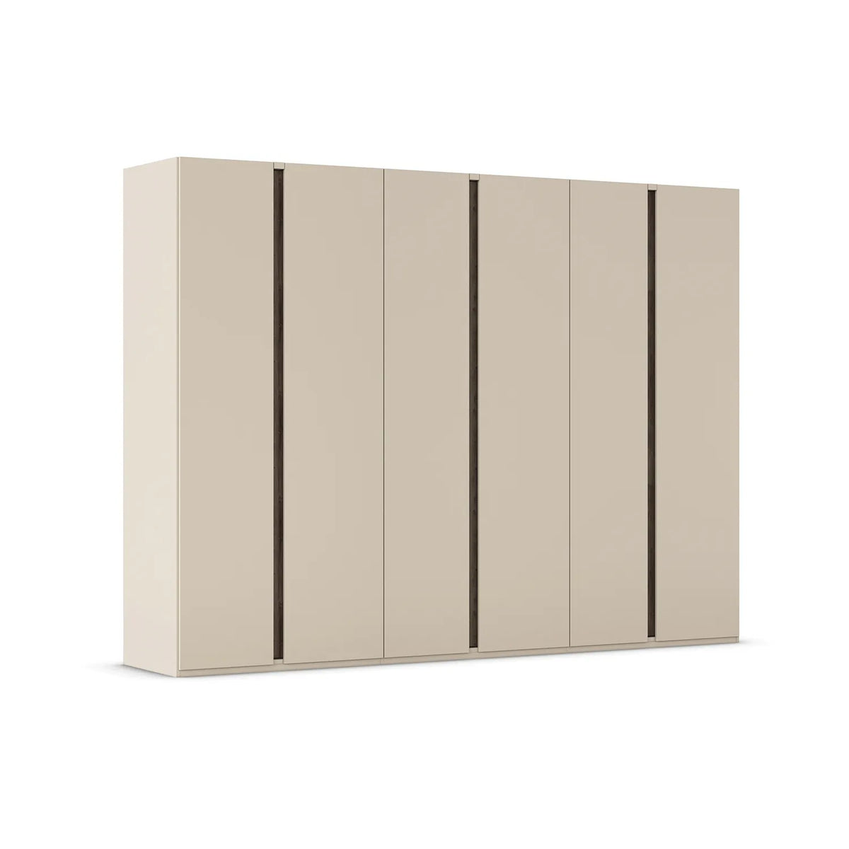 Larisa 301cm Graphite & Atlantic Oak Hinged 6 Door Wardrobe - Pendle Village Furniture