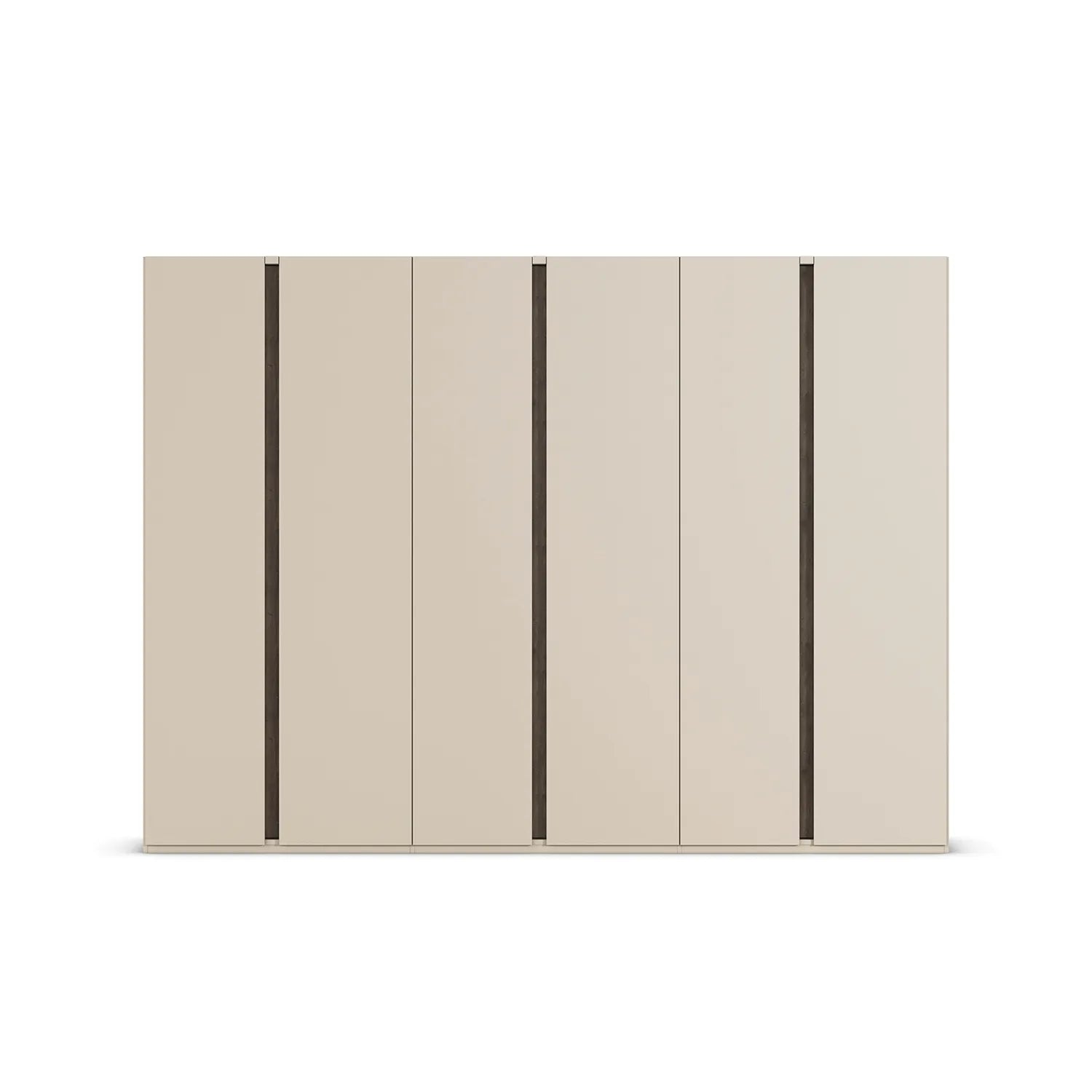 Larisa 301cm Champagne & Atlantic Oak Hinged 6 Door Wardrobe - Pendle Village Furniture