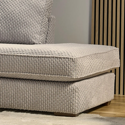 Laura Chaise Corner Chaise Fabric Sofa - Close Up Chaise