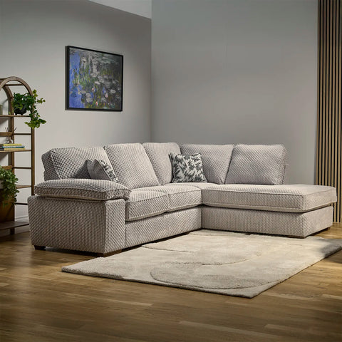 Laura Chaise Corner Fabric Sofa Lefte Hand Facing 2 Seats and Right hand facing chaise