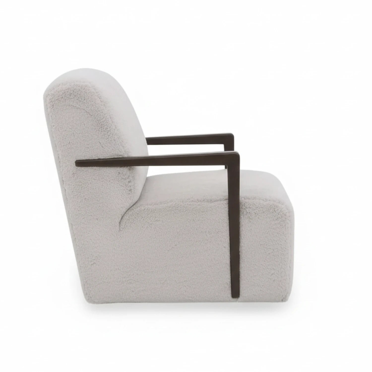 Aura Silver Bear Fabric Swivel Chair for Living Room