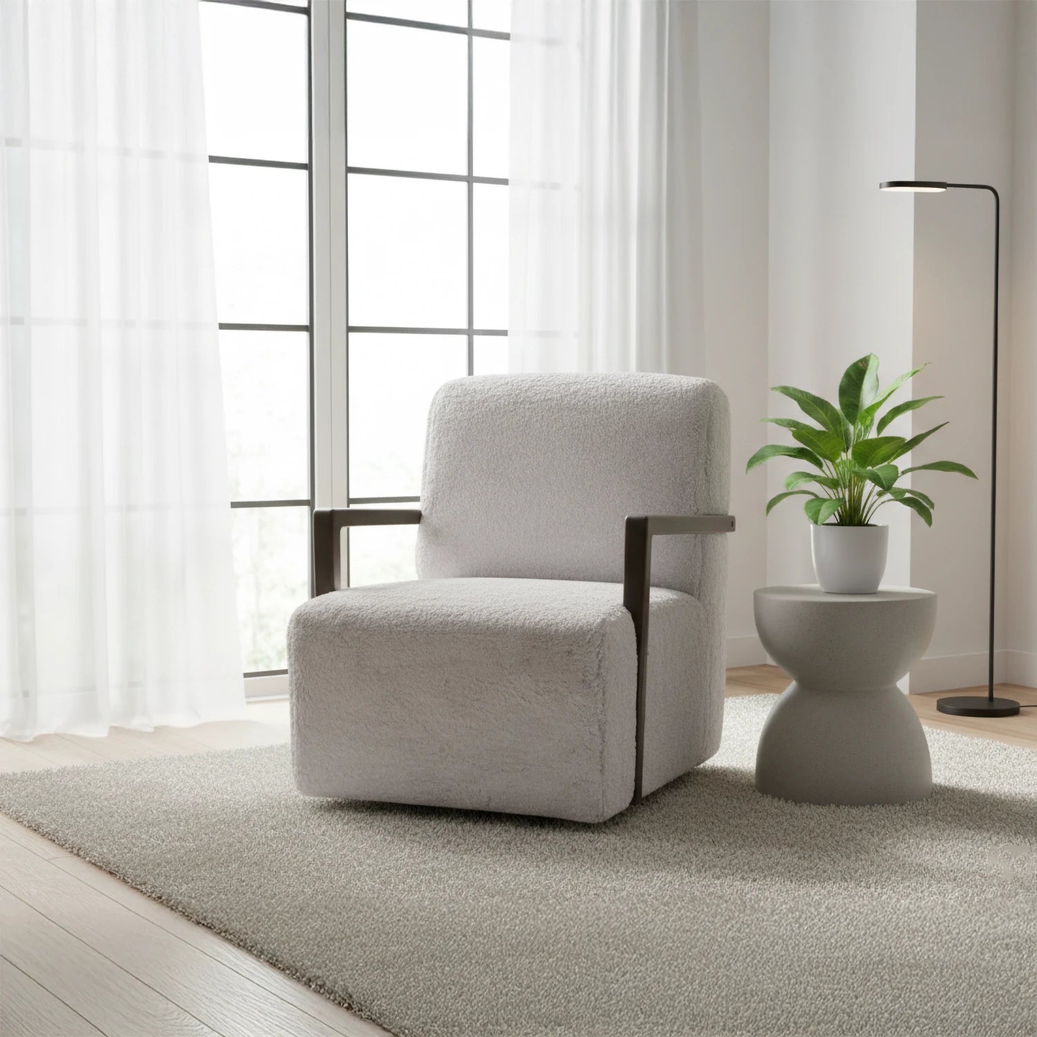 Laura Bear Fabric Accent & Swivel Chair – Luxury Seating