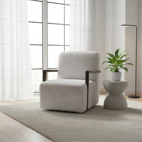 Laura Bear Fabric Accent & Swivel Chair – Luxury Seating