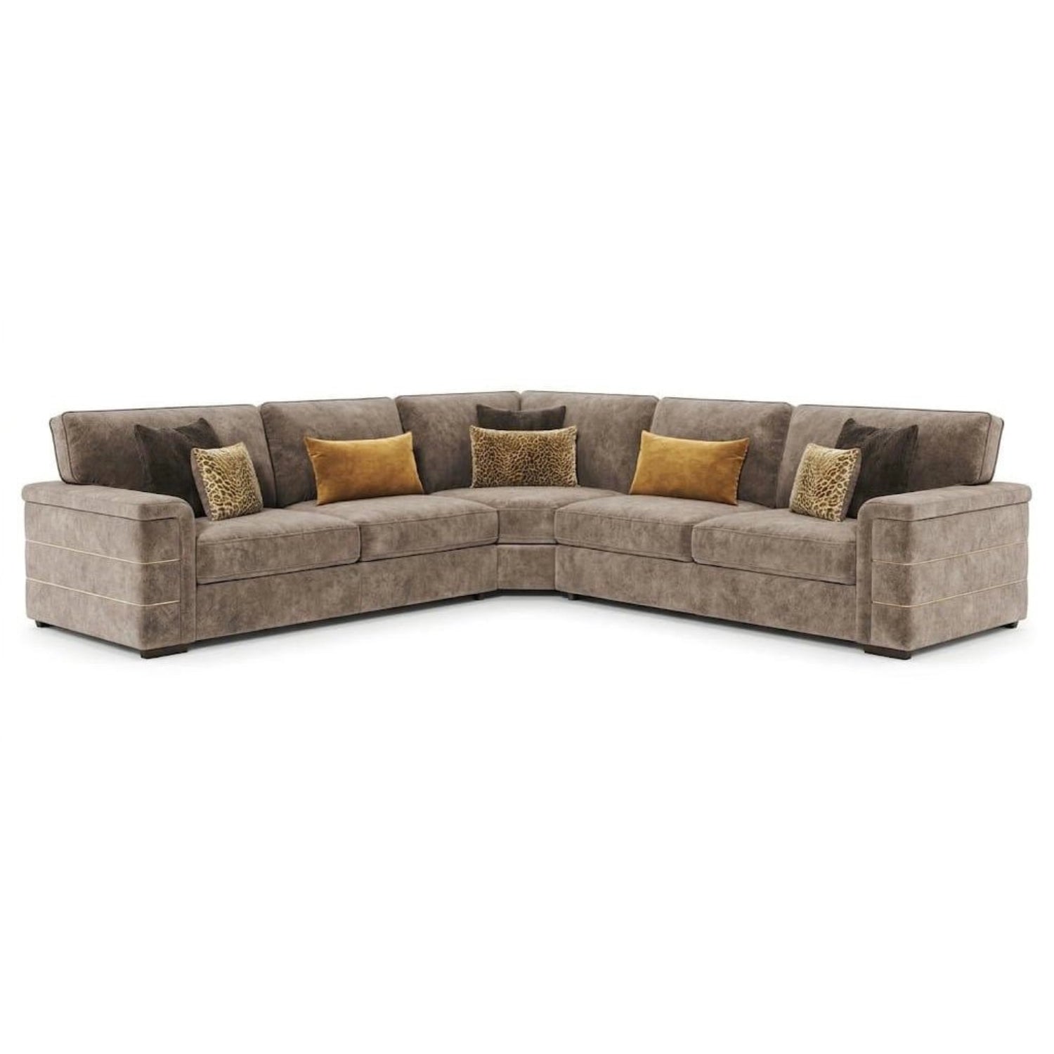 Glamour Inspire Fabric 2 Corner 2 sofa with deep seating, velvet upholstery, and a spacious corner design.