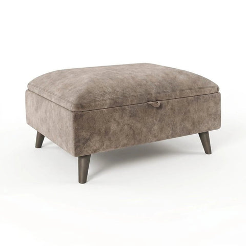Luxury Glamour Inspire velvet storage footstool with soft dappled fabric and concealed storage design.