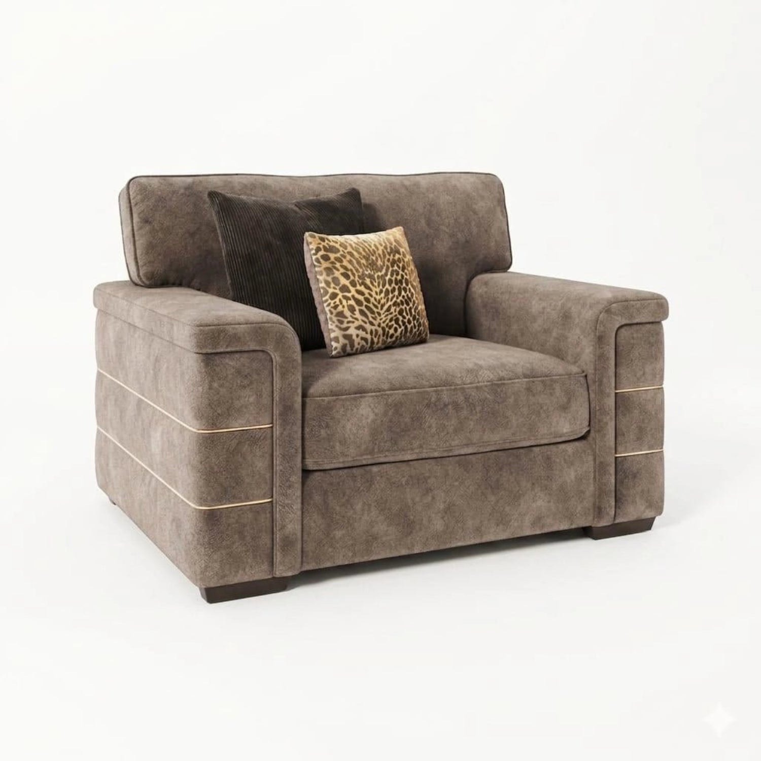 Luxury Glamour Inspire velvet love seat with plush cushions, soft dappled fabric, and an elegant compact silhouette.