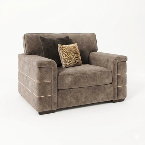 Luxury Glamour Inspire velvet love seat with plush cushions, soft dappled fabric, and an elegant compact silhouette.