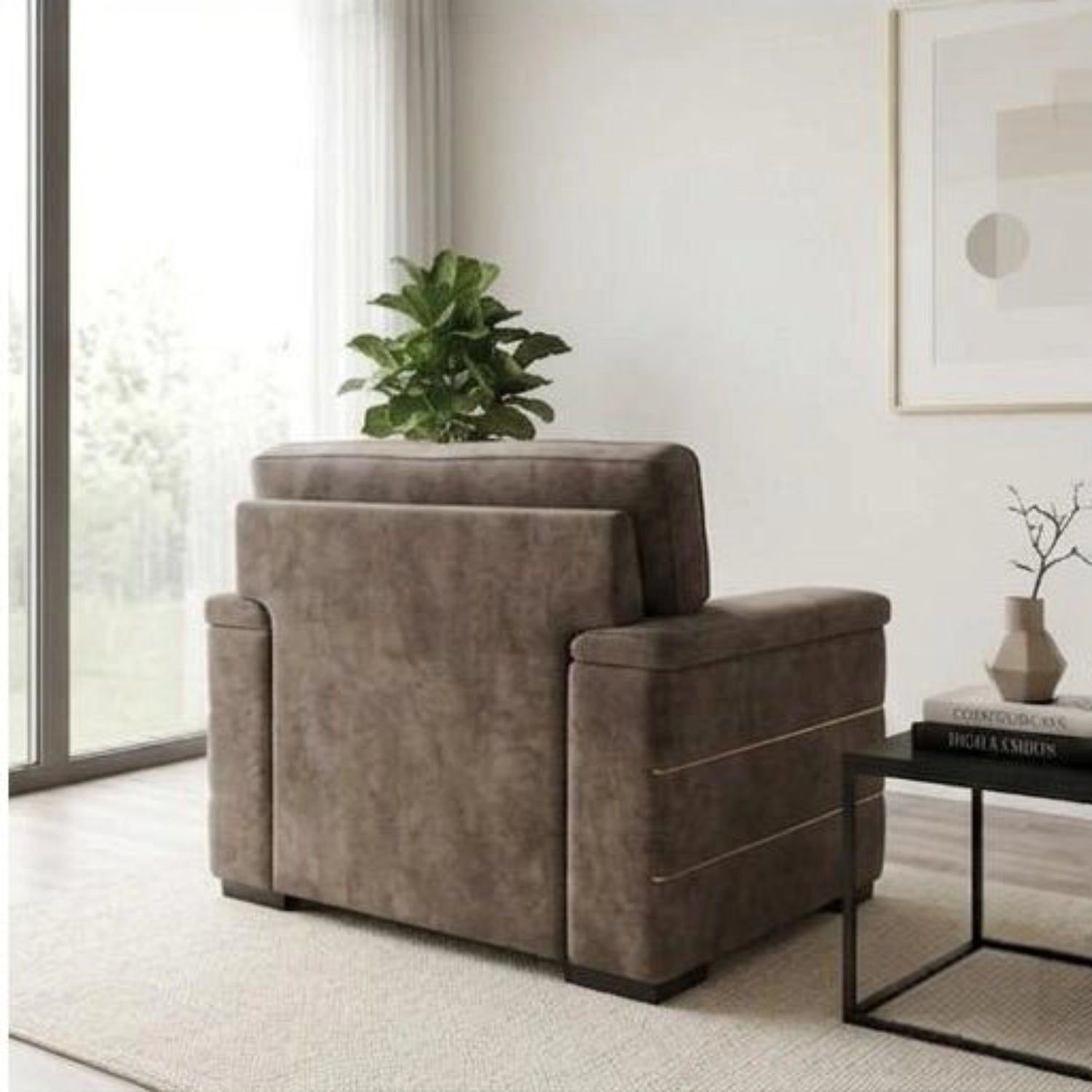 Luxury Glamour Inspire velvet love seat with plush cushions, soft dappled fabric, and an elegant compact silhouette.