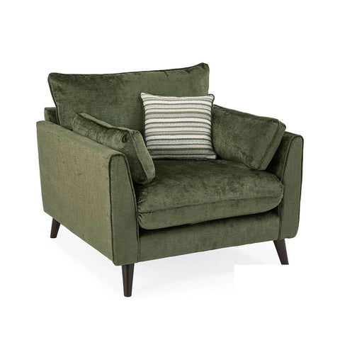 Kensington Padua Fabric Sofa Collection - Green Olive Fabric Arm Chair