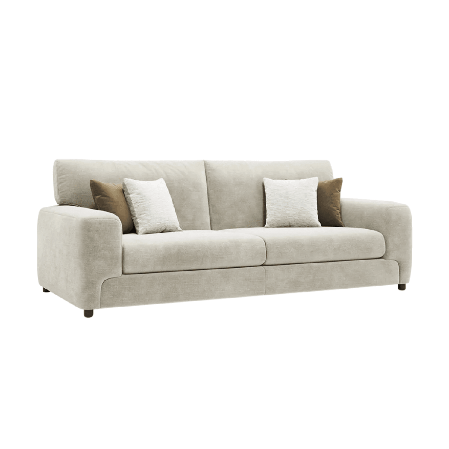 Sergio Astoria Fabric 4 Seater Sofa ivory modern luxury design.