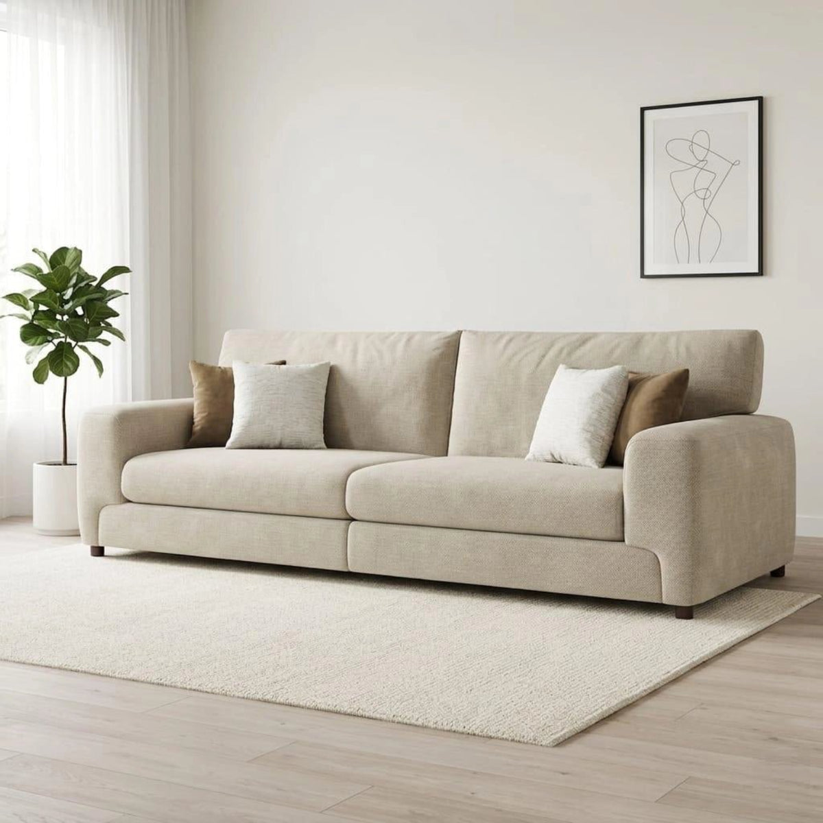 Premium Sergio Astoria 4 seater sofa for modern living room.