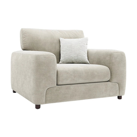 Luxury single seater fabric chair with modern design.