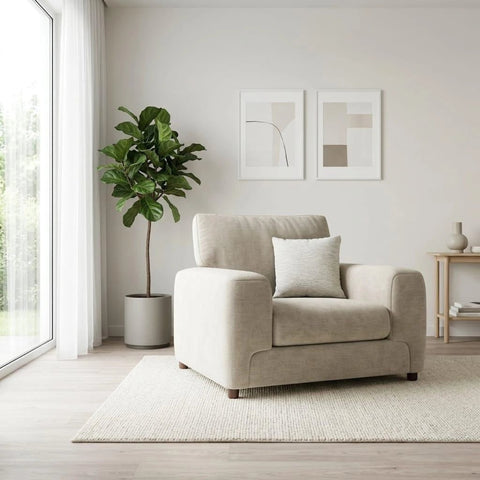 Elegant Sergio Astoria accent chair front view.
