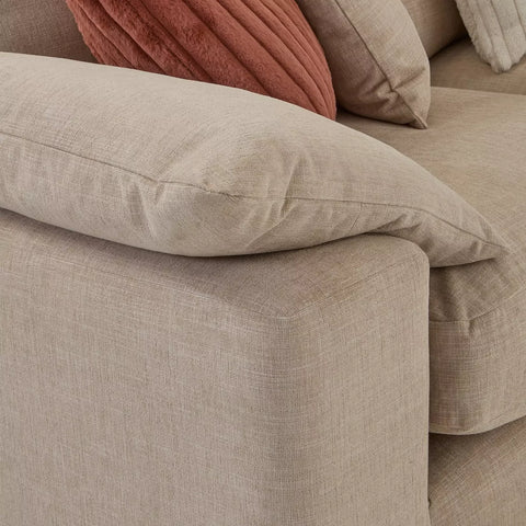 Lennox 2 - Corner - 1 Modular Fabric Sofa in Chenille with Feather Cushions - Pendle Village Furniture