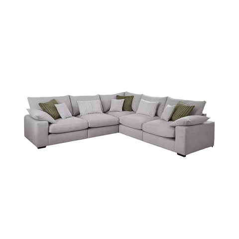 Lennox Modular Fabric 2 Corner 2 Sofa in Chenille with Feather Cushions - Pendle Village Furniture