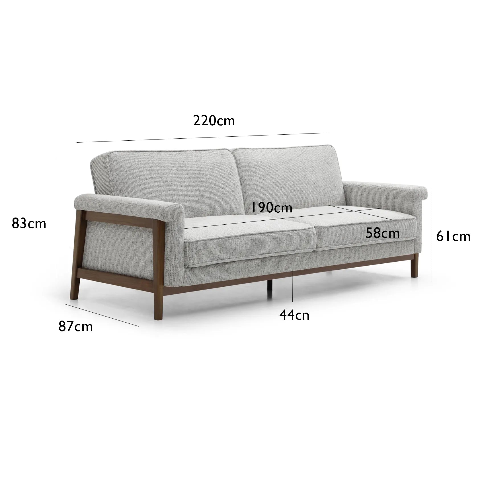 Leon Wood Frame Scandi Sofa Bed - Pendle Village Furniture