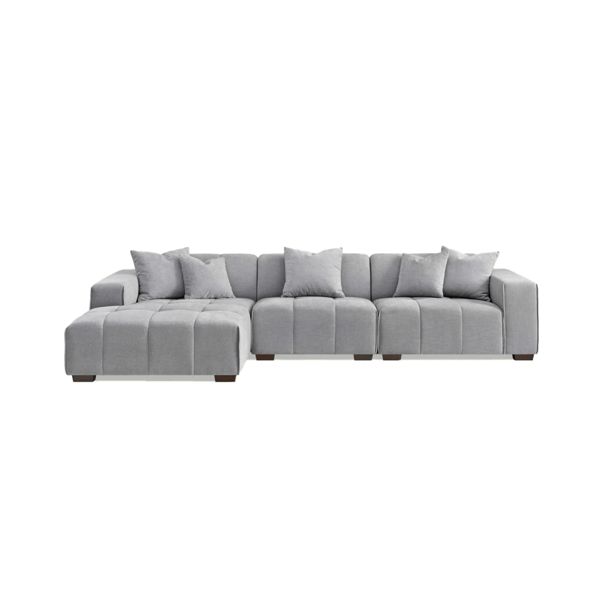 Leonard Left or Right Hand Corner Boucle Sofa in Cloudy Grey - Pendle Village Furniture