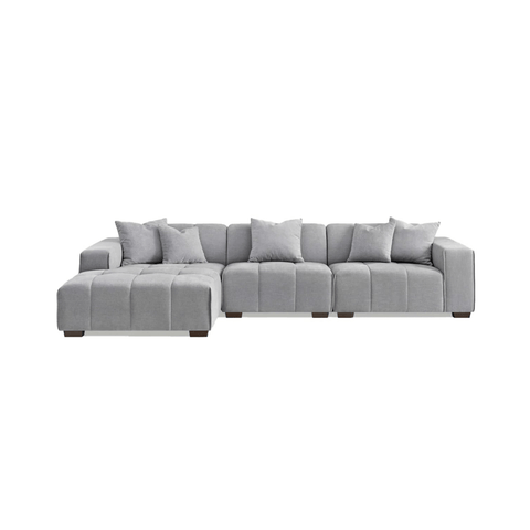 Leonard Left or Right Hand Corner Boucle Sofa in Cloudy Grey - Pendle Village Furniture
