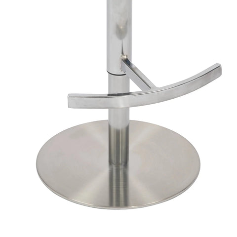 Libra Adjustable Fabric Bar Stool Set of 2 with Chrome Base