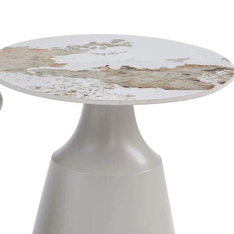 Lima Matt Grey Coffee Table & End Table Set with Pandora Top