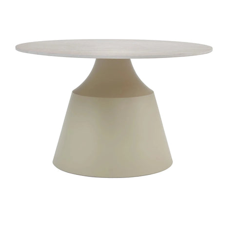 Lima Matt Taupe Coffee Table & End Table Set with Travertine Top