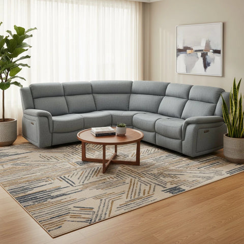 L-shaped recliner sofa dimensions for corner living room placement.