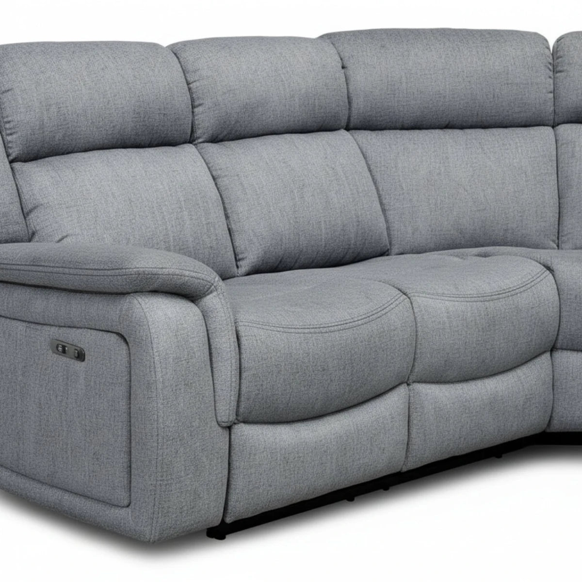 Electric recliner sofa extension dimensions for full relaxation position.