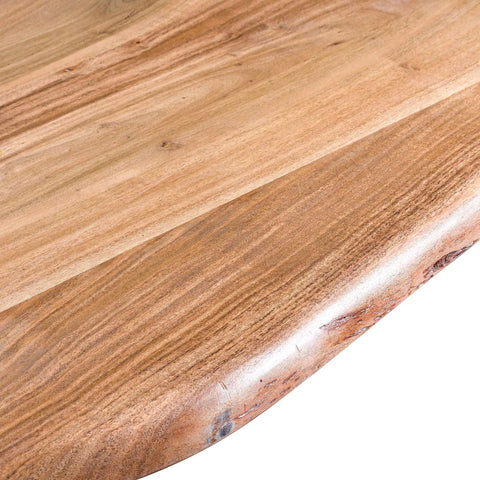 Live Edge Acacia Wood & Metal Dining Table – 240cm - Pendle Village Furniture