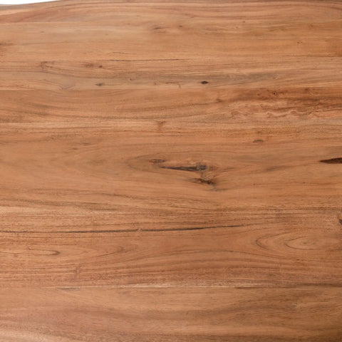 Live Edge Acacia Wood & Metal Dining Table – 180cm - Pendle Village Furniture