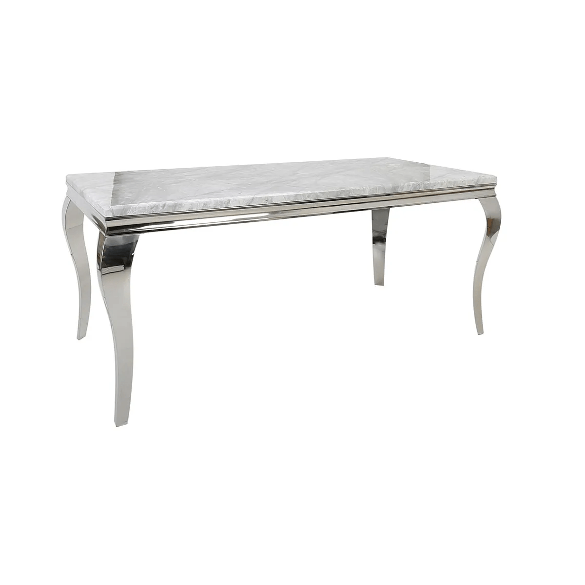 Liyana 1.5M Marble Top Dining Table with Ring Knocker Chairs - Pendle Village Furniture