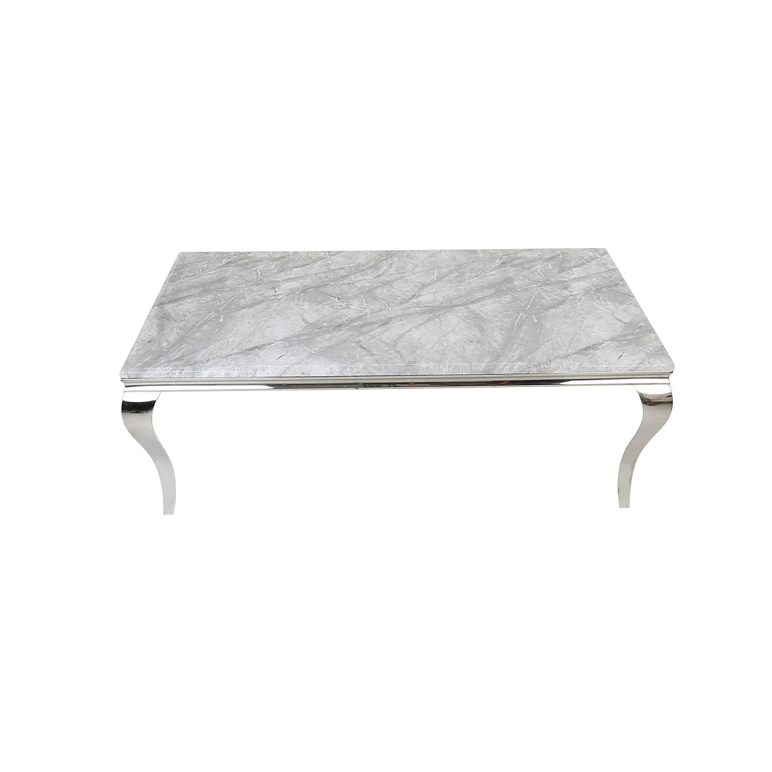 Liyana 1.5M Marble Top Dining Table with Ring Knocker Chairs - Pendle Village Furniture