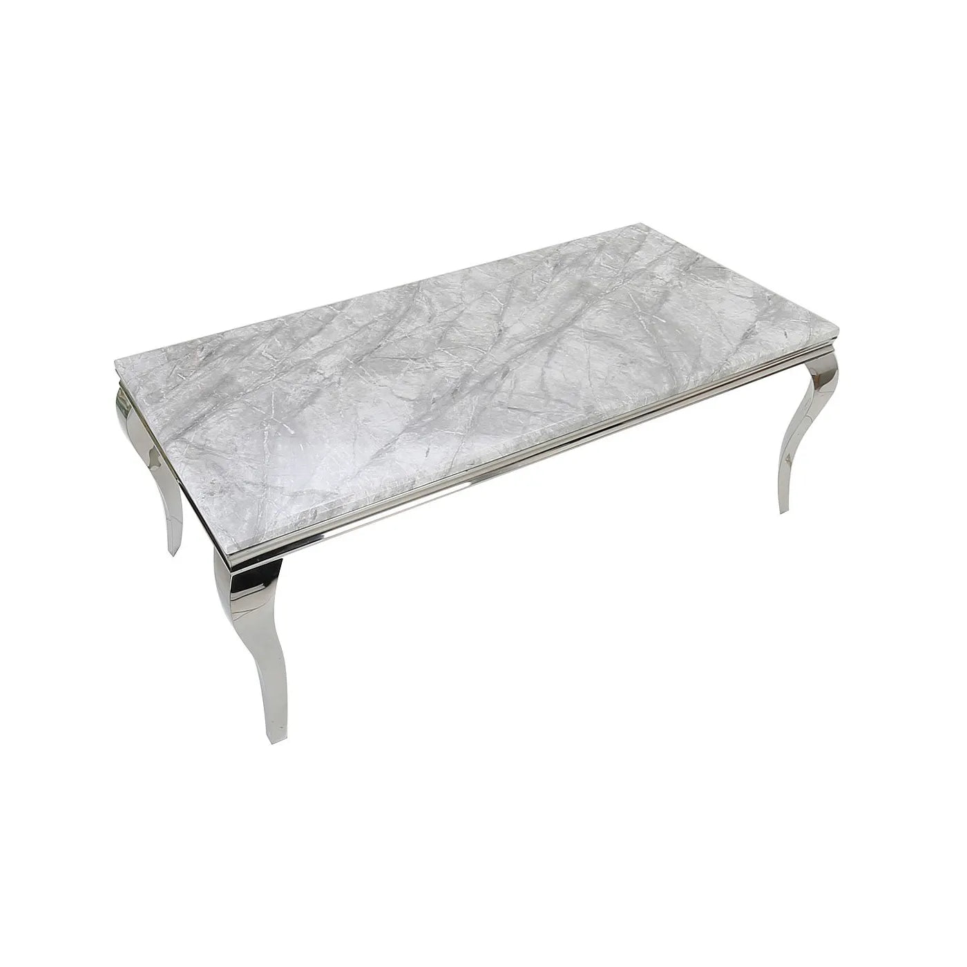 Liyana 1.5M Marble Top Dining Table with Ring Knocker Chairs - Pendle Village Furniture