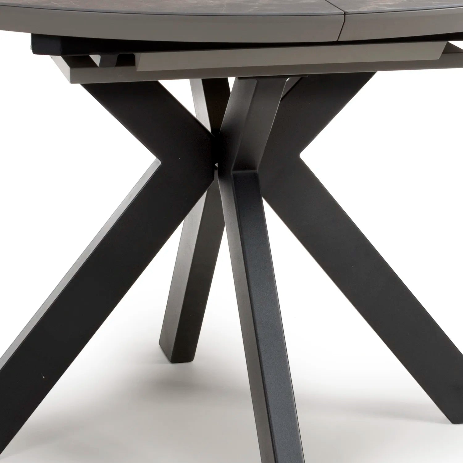 Logan Round Extending Dining Table with 4 Bosley Chairs - Pendle Village Furniture