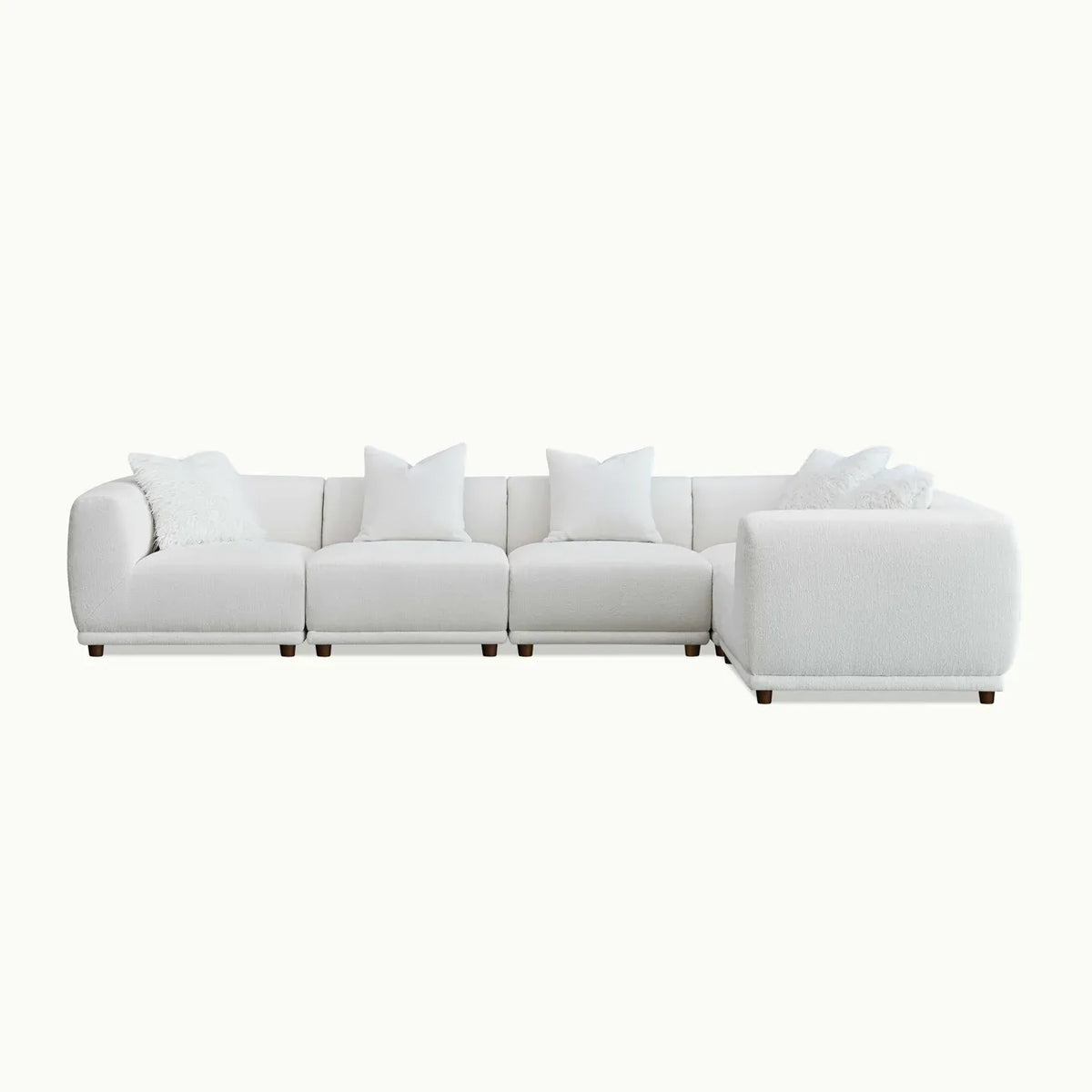 Lottie Modular Corner Group in Polar Boucle Sofa - Pendle Village Furniture