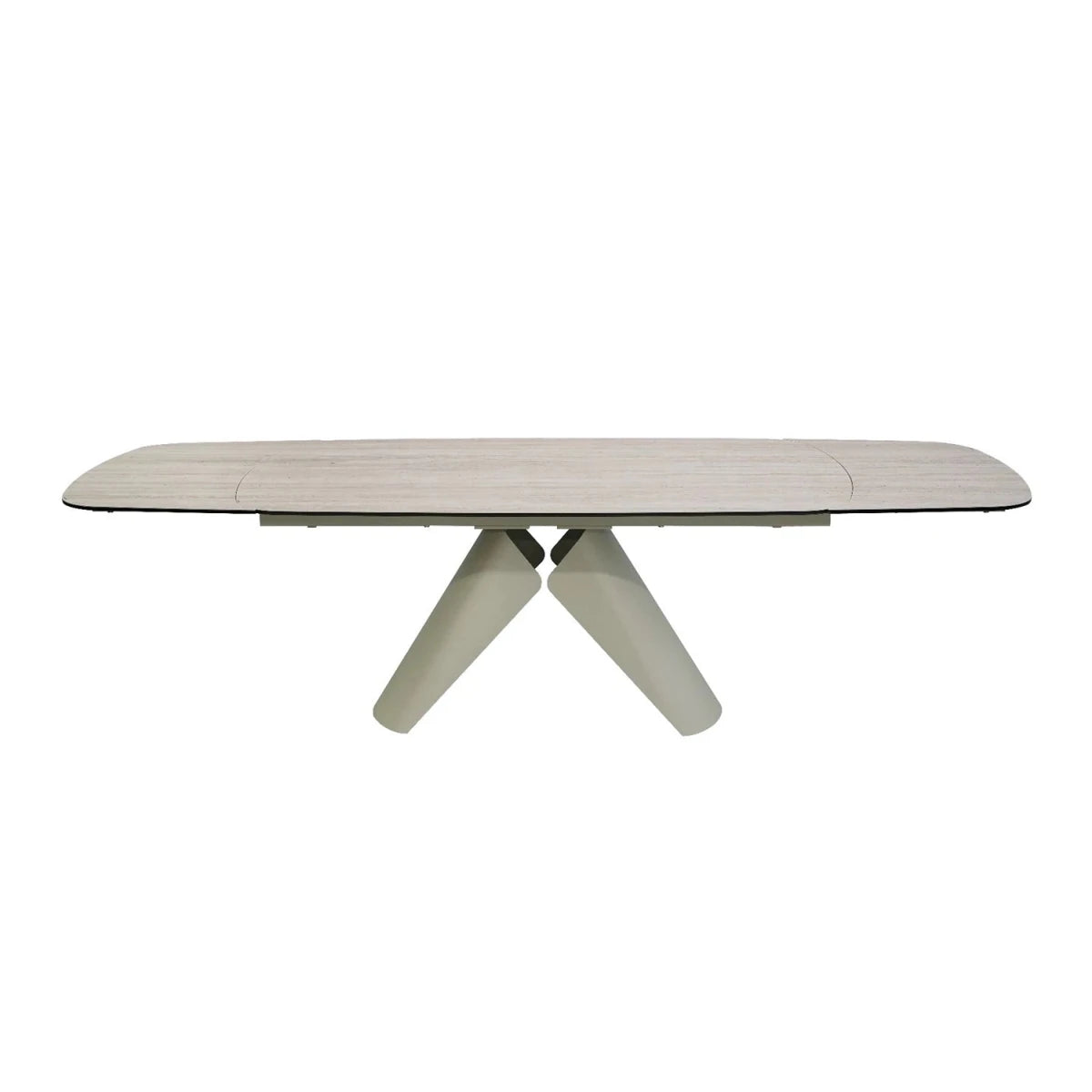 Champagne base extending dining table modern design