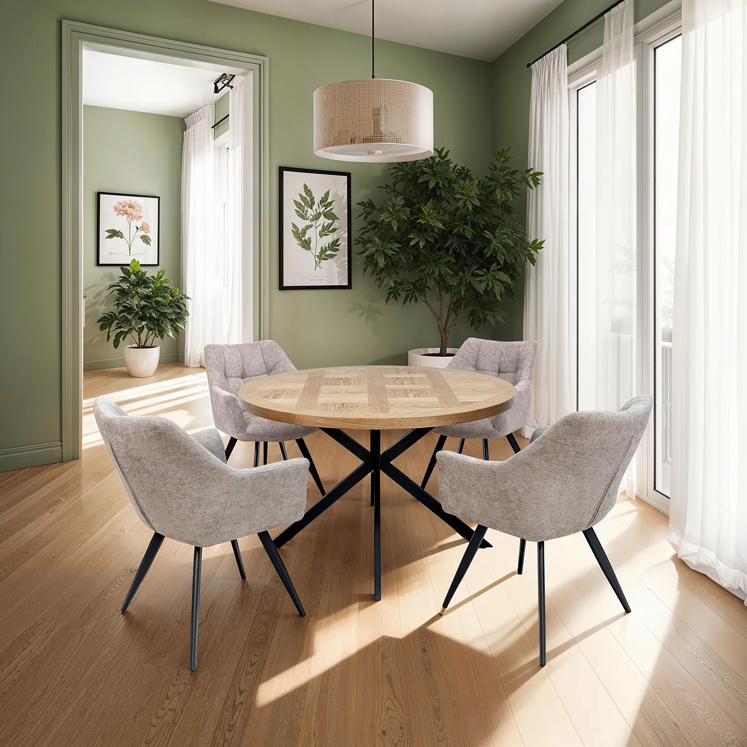 Ludlow Textured Fabric Dining Armchair - Pendle Village Furniture