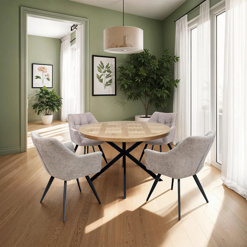 Ludlow Textured Fabric Dining Armchair - Pendle Village Furniture