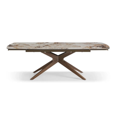 Luna 160 to 240cm extendable stone dining table