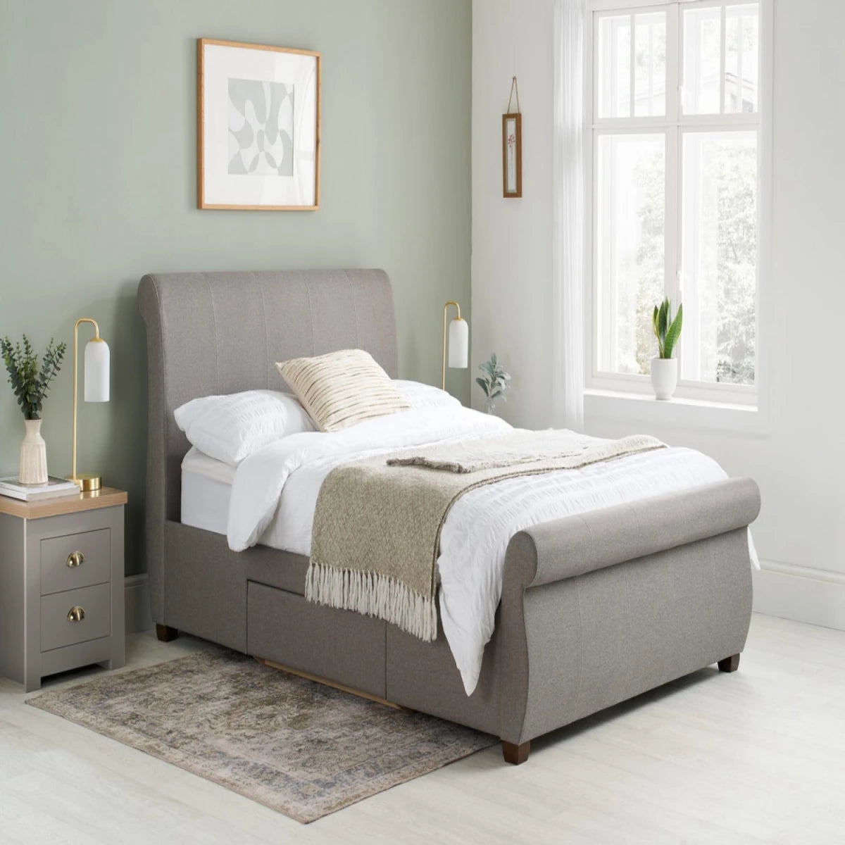 Premium fabric finish with soft touch and modern look.