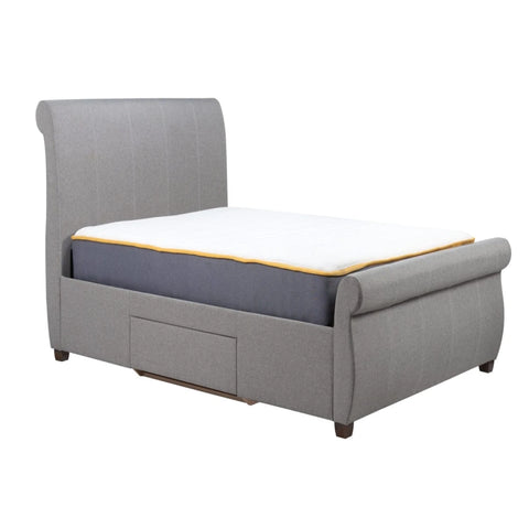 Comfortable mattress with supportive layers for restful sleep.