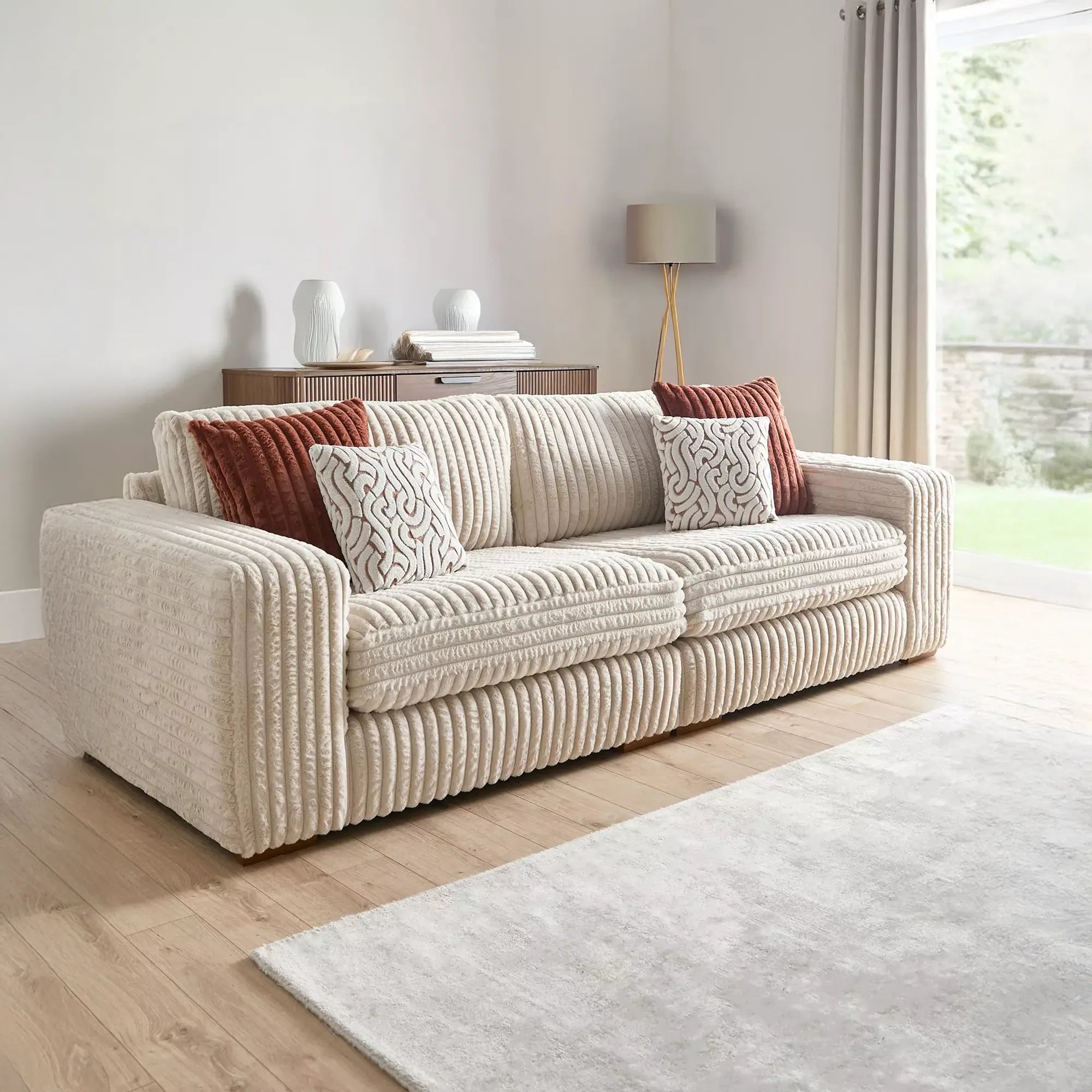 Luton Cosy 4 Seater Fabric Sofa - Pendle Village Furniture