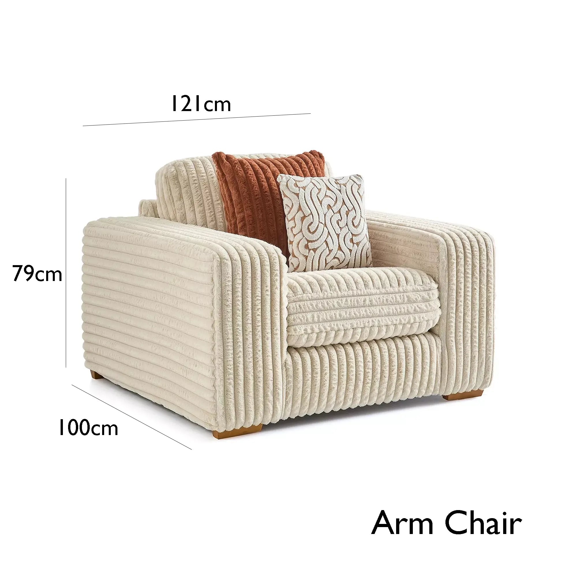 Luton Cosy 3 Seater Fabric Sofa