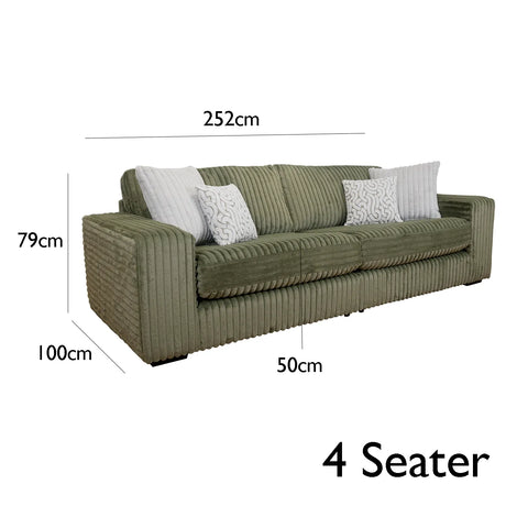 Luton Cosy 4 Seater Fabric Sofa - Pendle Village Furniture