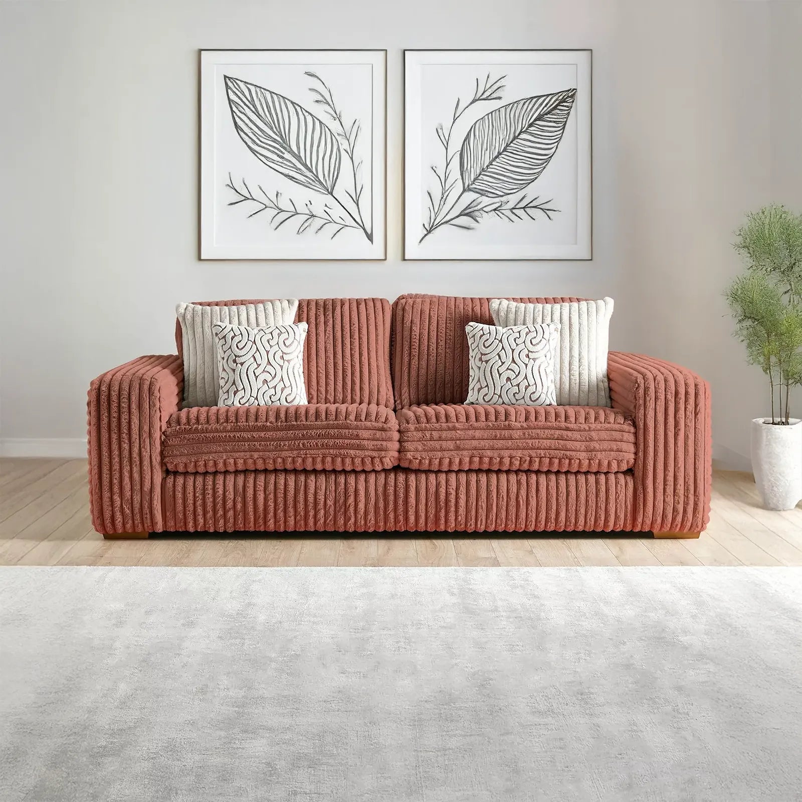 Luton Cosy 3 Seater Fabric Sofa