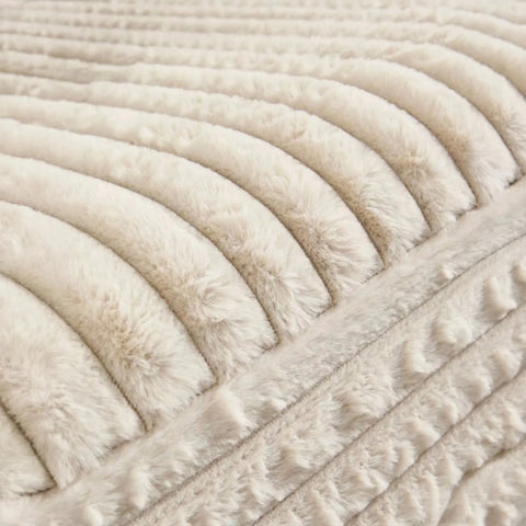Premium high pile cord fabric sofa texture.
