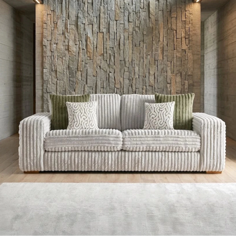 Compact cord fabric 2 seater sofa UK.