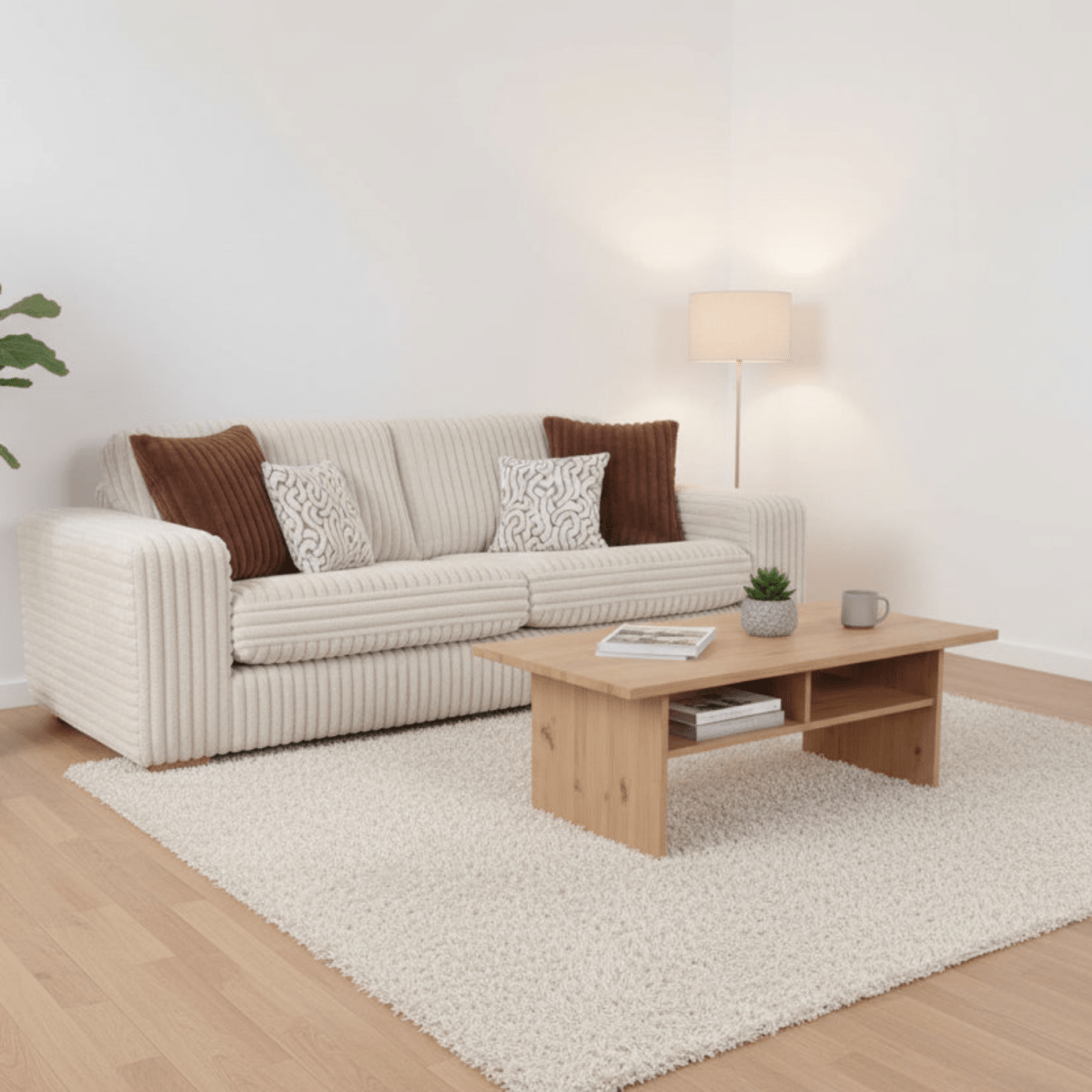 Stylish 2 seater sofa with scatter cushions.