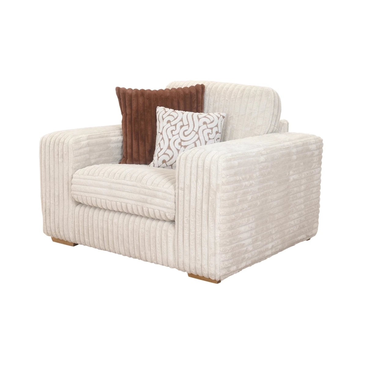 Luton Versailles fabric chair with soft cord finish.