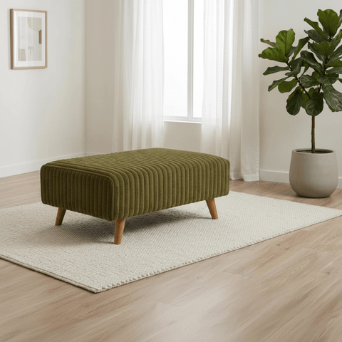 Luton Versailles storage footstool with fabric finish.